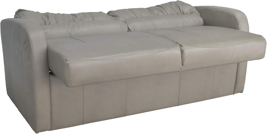 RecPro 60' RV Jack Knife Sofa w/Arms Sleeper Sofa Couch Slideout Camper Furniture | Putty