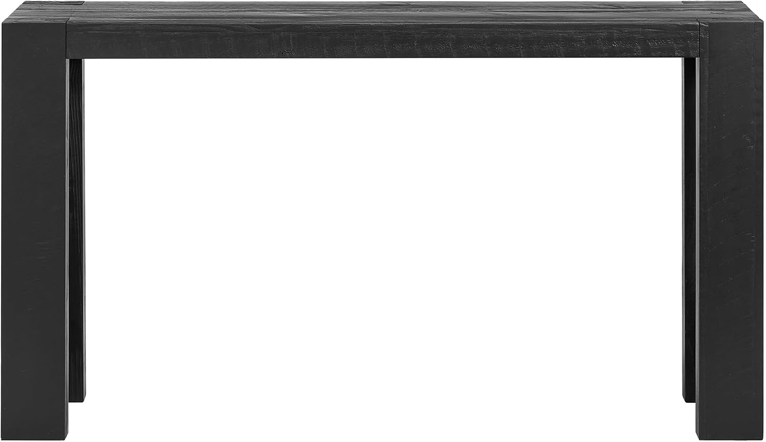 Alaterre Furniture Classic Solid Wood Console Table - 56 Inch Modern Farmhouse Entryway Table - Easy Assembly Living Room Furniture for Behind The Couch, Entryway, or Hallway (Black)