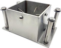 Stainless Steel Post Base 2x2 3x3 4x4 5x5 6x6 7x7 8x8 Inch, Heavy Duty Post Bracket for Concrete/Wood Deck/Pergola/Mailbox, Railing Post Anchors Square (Size : 135x135 mm (5.3x5.3 in))