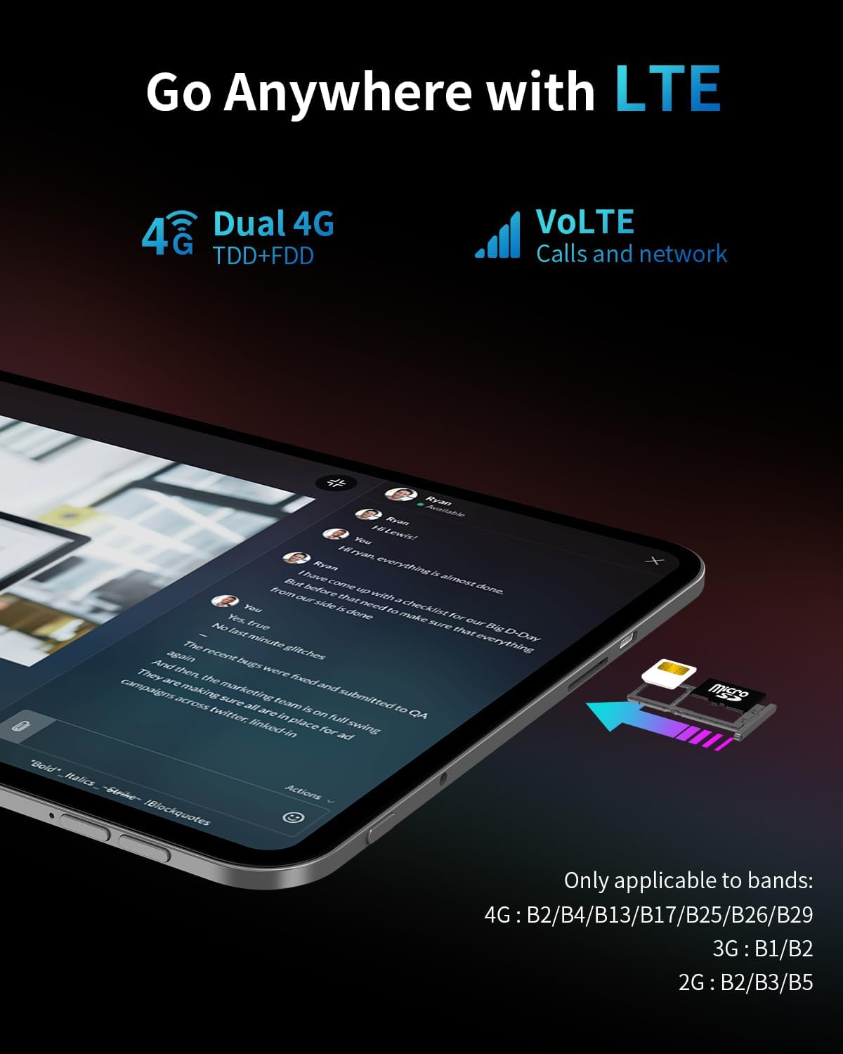 TECLAST Android 16 T65 13.4 inch Large Tablet, 256GB ROM, 12H 10000mAh Battery, 120Hz 1920x1200 IPS Display, 2.2Ghz Octa-Core Processor, 2.4/5G Wi-Fi+4G LTE, GPS, Ideal for Streaming and Learning