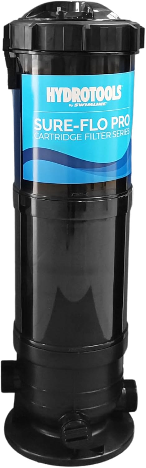 SWIMLINE HYDROTOOLS Above-Ground Pool Cartridge Tank & Replacement Filter Element - 120 Sq. Ft. High-Performance Filtration, Sure-Flo Pro System, Pump or Base Not Included