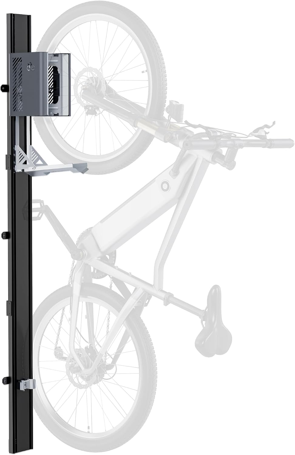 monTEK Automatic Lift Bike Rack – Fits 24-29' Tires, Heavy-Duty Vertical Wall Rack for Bicycles (Up to 71 lbs) - Effortless Lifting, Easy Install - Space-Saving Storage for Garage, Shed, BG
