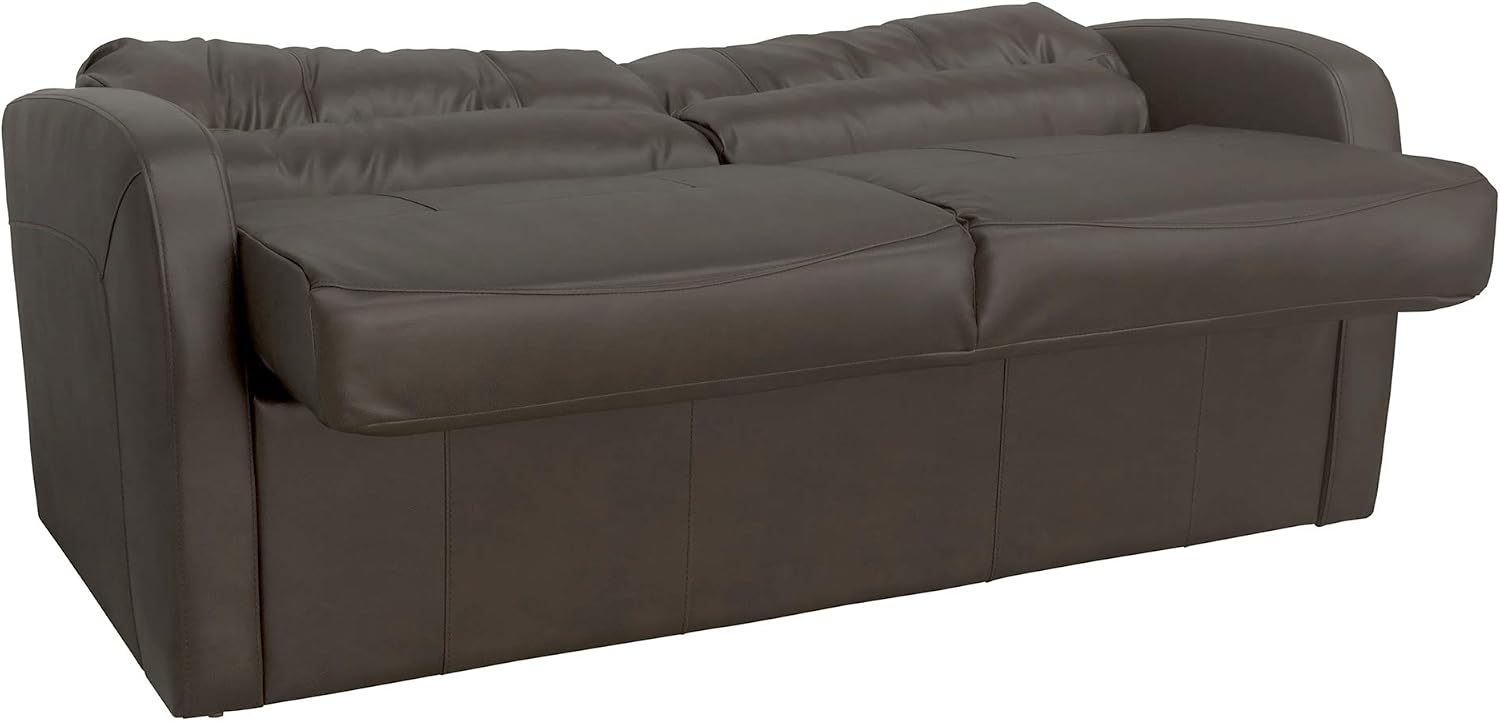 RecPro Charles Collection 60' RV Jack Knife Sofa w/Arms | Sleeper Sofa | Couch | Living Room (Slideout) Furniture | Camper | Chestnut