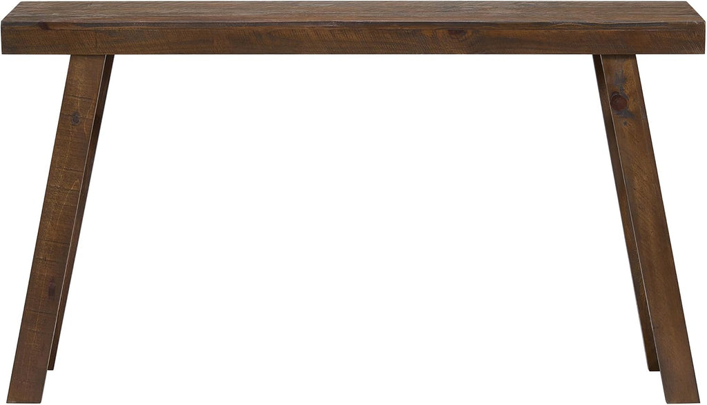 Alaterre Furniture Lawas Solid Wood Console Table - 56 Inch Modern Farmhouse Entryway Table - Easy Assembly Living Room Furniture for Behind The Couch, Entryway, or Hallway (Brown)