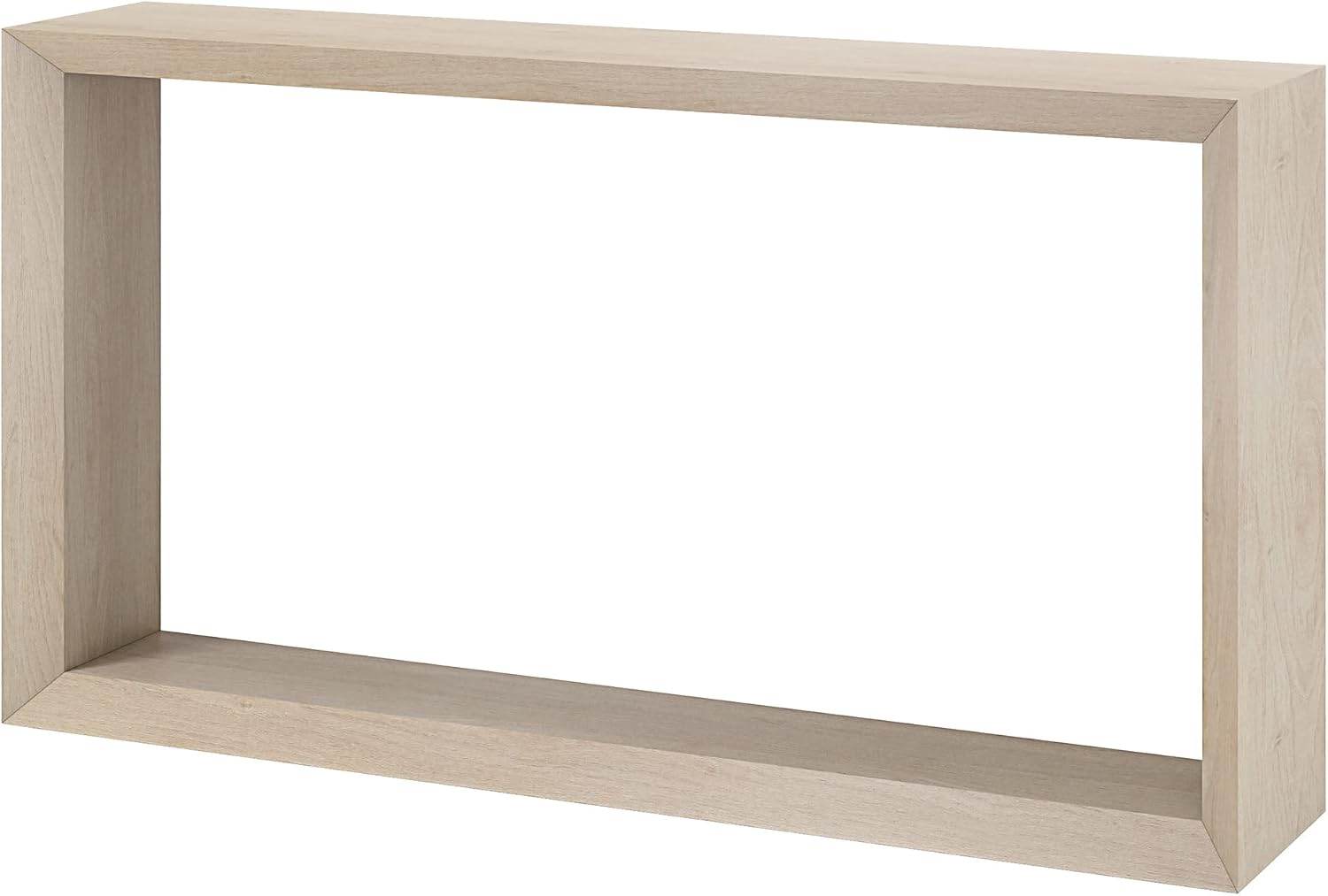 Henn&Hart 55' Wooden Rectangular Console Table Entryway Table, Sofa Table with Wooden Shelf for Entryway, Living Room, Couch, Hallway, or Office, Beech White