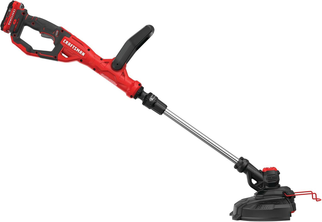 CRAFTSMAN V20 Weed Wacker Cordless String Trimmer and Edger, Weed Eater Includes 2.0 Ah Battery and Charger, Lightweight, Extended Runtime, 2 Speed (CMCST900D1)
