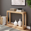 Plank+Beam Forma Console Table, 46 Inch, Solid Wood Sofa Table, Entryway Table for Hallway, Narrow Behind The Couch Table, Console Tables for Entryway, Living Room, Foyer, Easy Assembly, Blonde