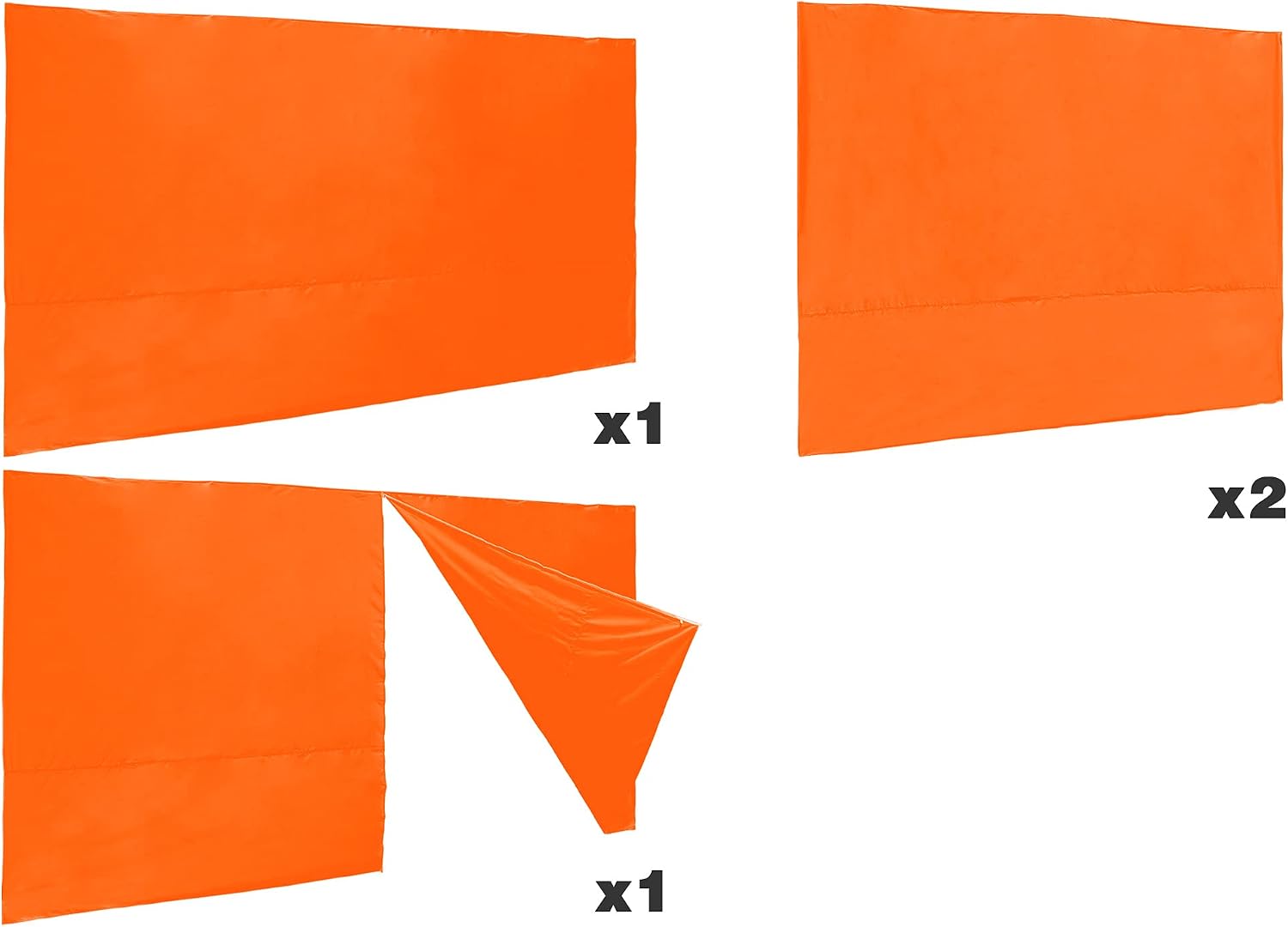 InstaHibit 4 Pack Side Wall for 10x15 Ft EZ Pop Up Canopy Tent UV50+ Zipper 550D (Sidewall Only)