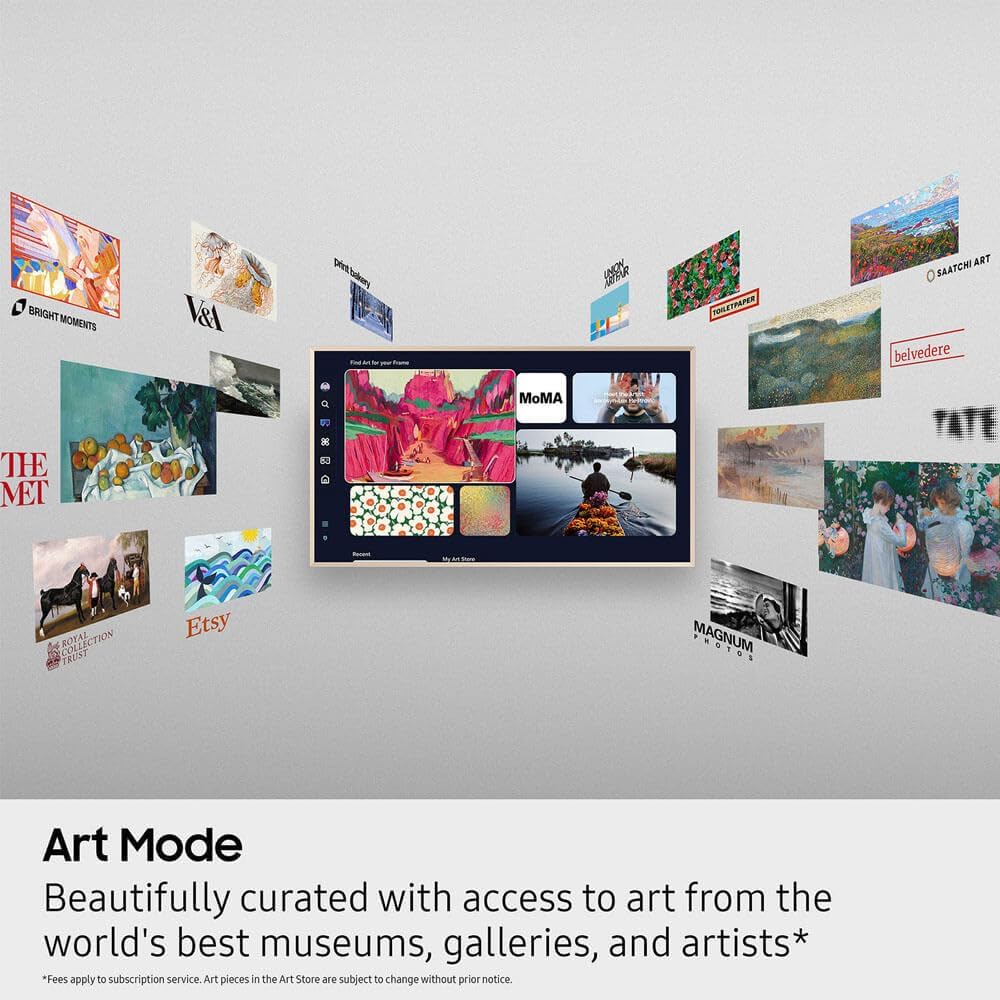 Samsung (Refurbished) 55-Inch Class QLED The Frame Series - Quantum HDR Smart TV with Alexa Built-in (QN55LS03BAFXZA, 2022 Model) (Renewed)