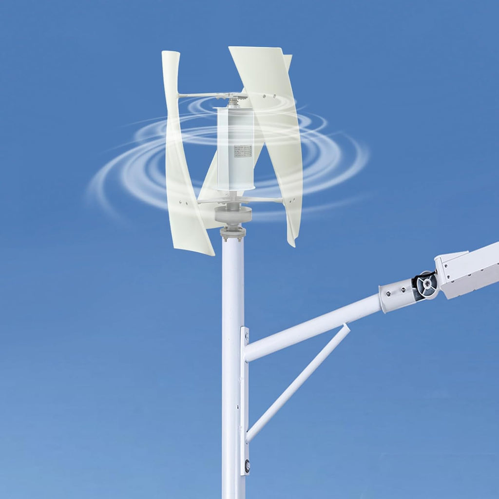 100W Vertical Axis Wind Turbine Generator, 12V Wind Power Turbine Generator Kit, 3-Blade Outdoor Windmill Power Kit with Controller for Home, Business, and Industrial Energy Supply