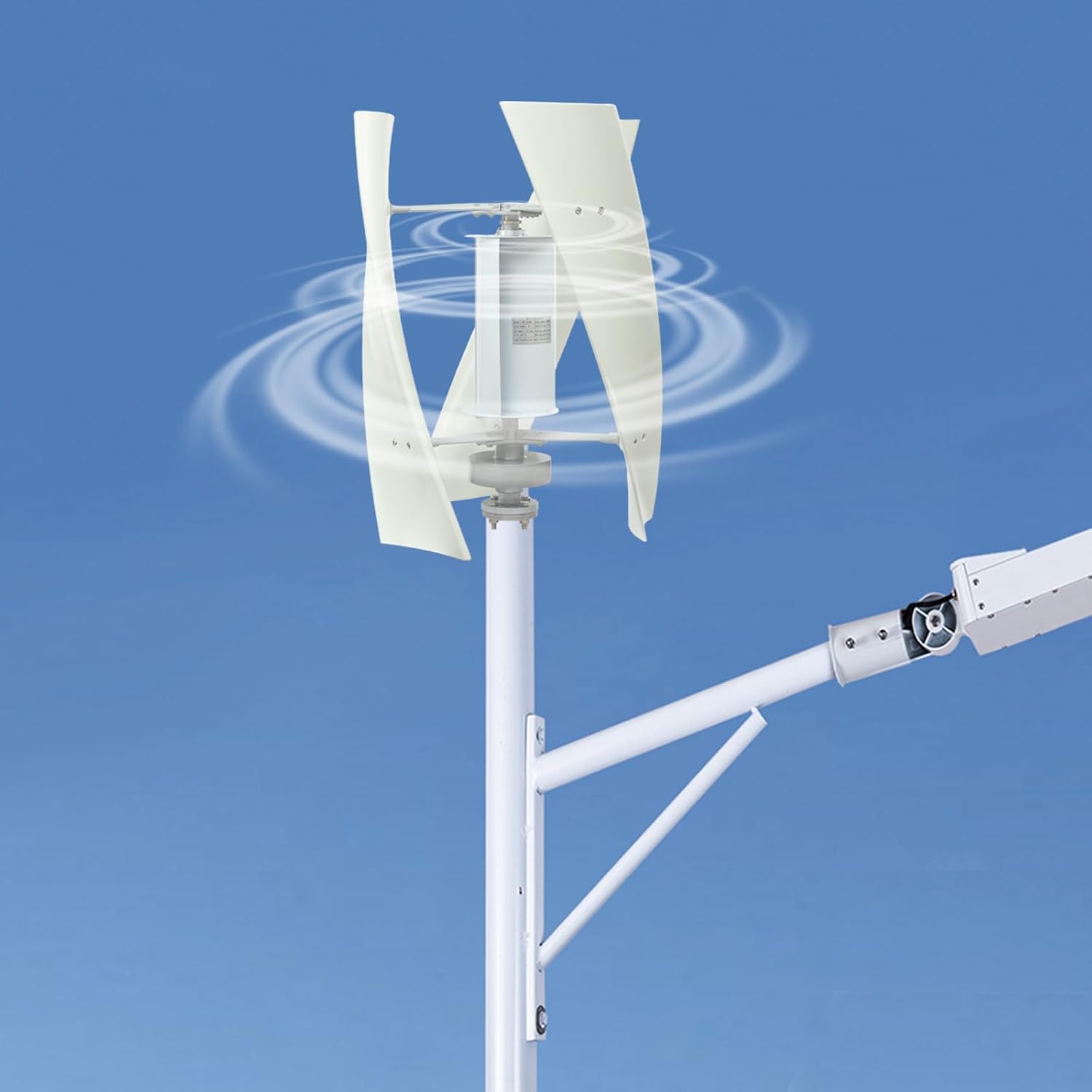 100W Vertical Axis Wind Turbine Generator, 12V Wind Power Turbine Generator Kit, 3-Blade Outdoor Windmill Power Kit with Controller for Home, Business, and Industrial Energy Supply