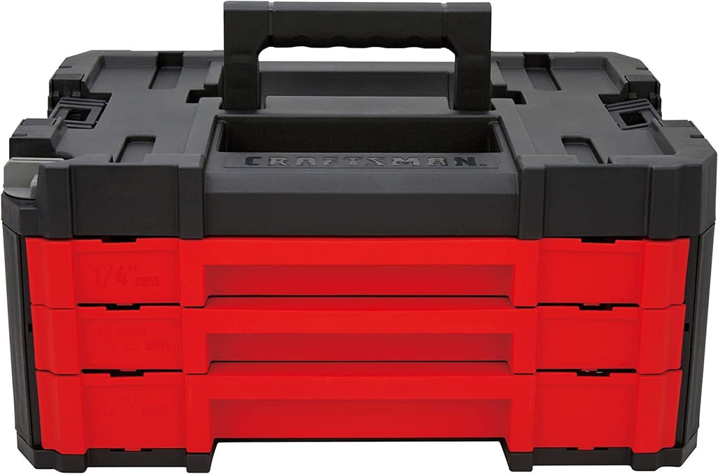 CRAFTSMAN Mechanics Tool Set, 230-Piece Hand Tool and Socket Set with 3-Drawer Tool Box (CMMT45305)