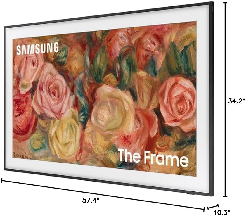 Samsung (Refurbished QN65LS03DAFXZA 65 inch The Frame QLED 4K Smart TV 2024 Bundle with Deco Gear 4K HDMI 2.0 Cable x2 & CPS Exclusive 26 Month Protection Pack Bundle (BEACH-CPS-262000) (Renewed)