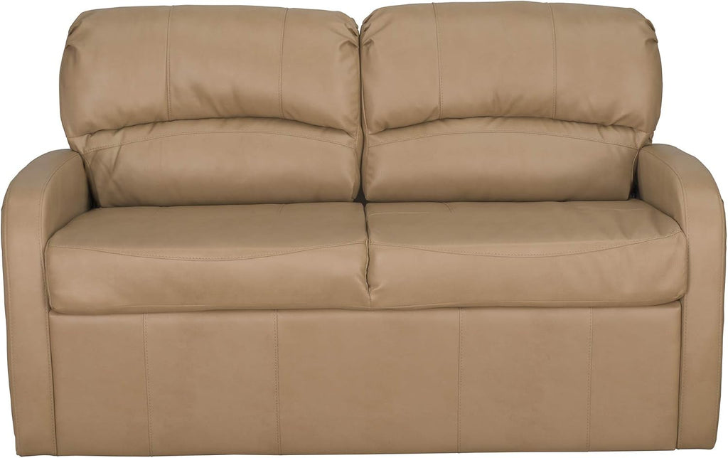 RecPro Charles Collection 60' RV Jack Knife Sofa w/Arms | RV Sleeper Sofa | Toffee