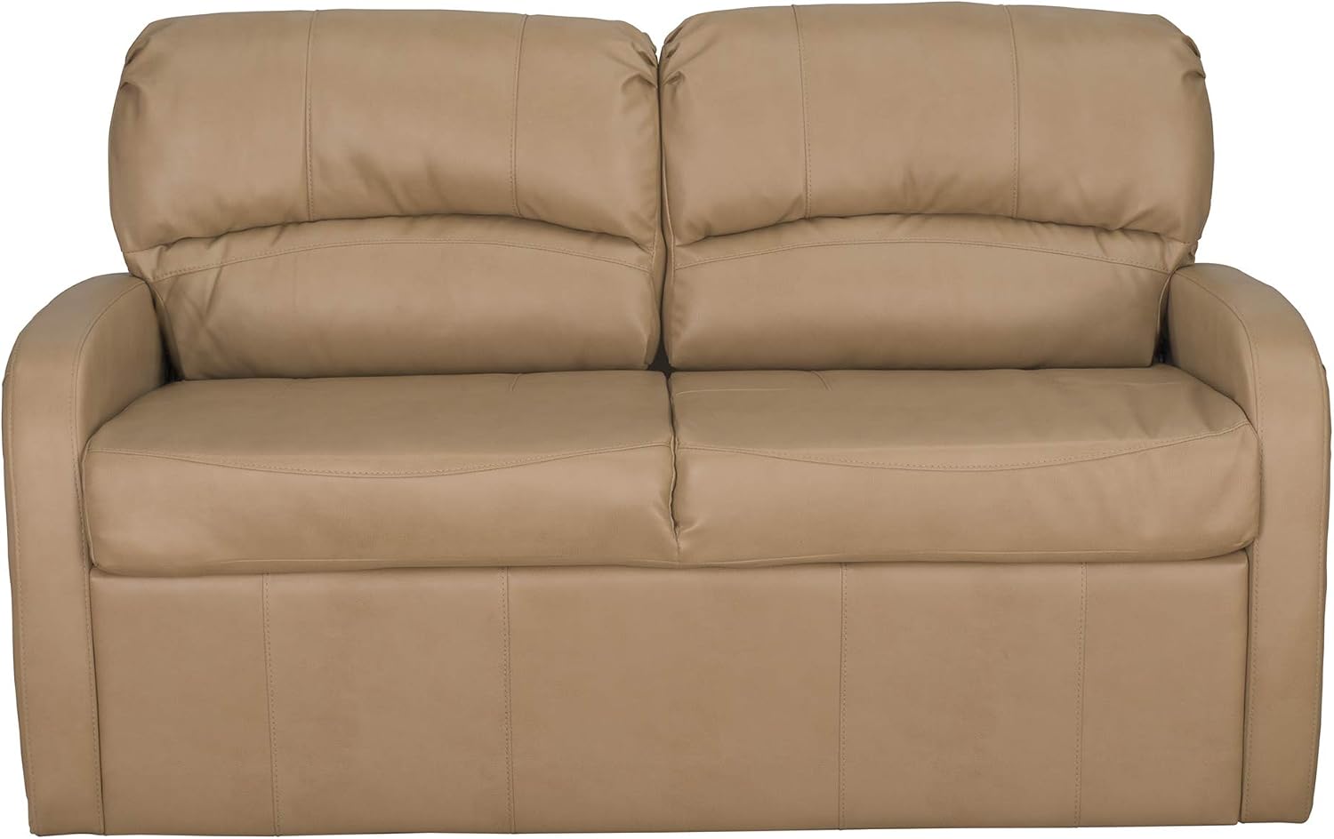 RecPro Charles Collection | 70' RV Jack Knife Sofa w/Arms | RV Sleeper Sofa | RV Couch | RV Living Room (Slideout) Furniture | Camper Furniture | Toffee