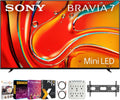 Sony BRAVIA 7 K75XR70 75 inch 4K HDR Smart QLED Mini-LED TV Bundle with Premiere Movie Streaming Package & TV Setup Bundle with Wall Mount + Surge Adapter + HDMI Cable & More (2024 Model)