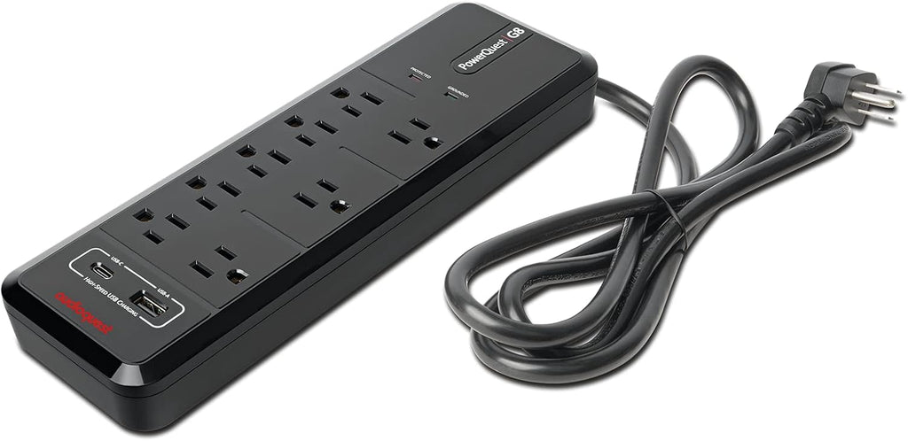 Samsung QN75QN90FAFXZA 75 Inch Neo QLED 4K QN90F Vision AI Smart TV with an AudioQuest G8 8-Outlet USB-A/USB-C AC Power Surge Protector (2025)