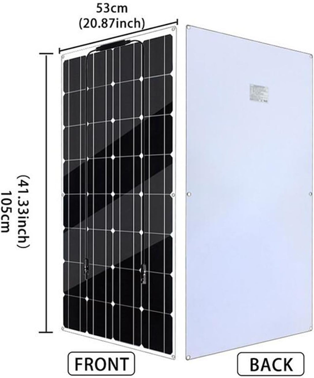 500W Solar Panel Kit,12V Polycrystalline USB Power Portable Outdoor Rechargeable Solar Cell Solar Generator for Home