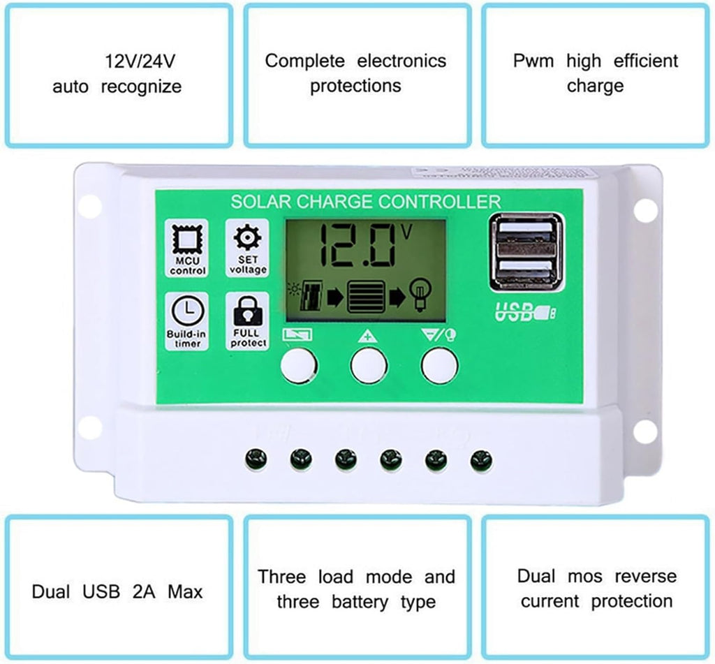 Inverter Solar Panel Kit 4000W 6000W 12V to 110V/220V Solar System Combo Solar Generator Home Grid System 50W Folding Photovoltaic Panel + 50A Controller(4000W,12V-220V)