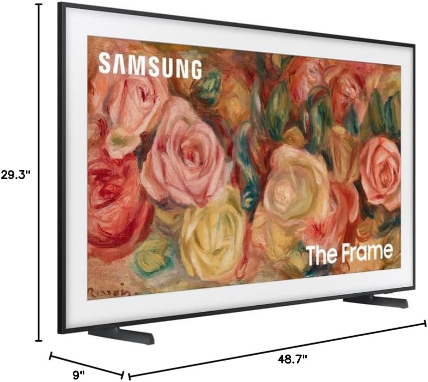 Samsung QN55LS03DA 55' The Frame QLED 4K Smart TV (2024) Bundle with Movies Streaming + Deco Gear 2X 4K HDMI 2.0 Cable w/Copper Conductors & CPS Exclusive 12 Month Protection Pack (BEACH-CPS-261500)