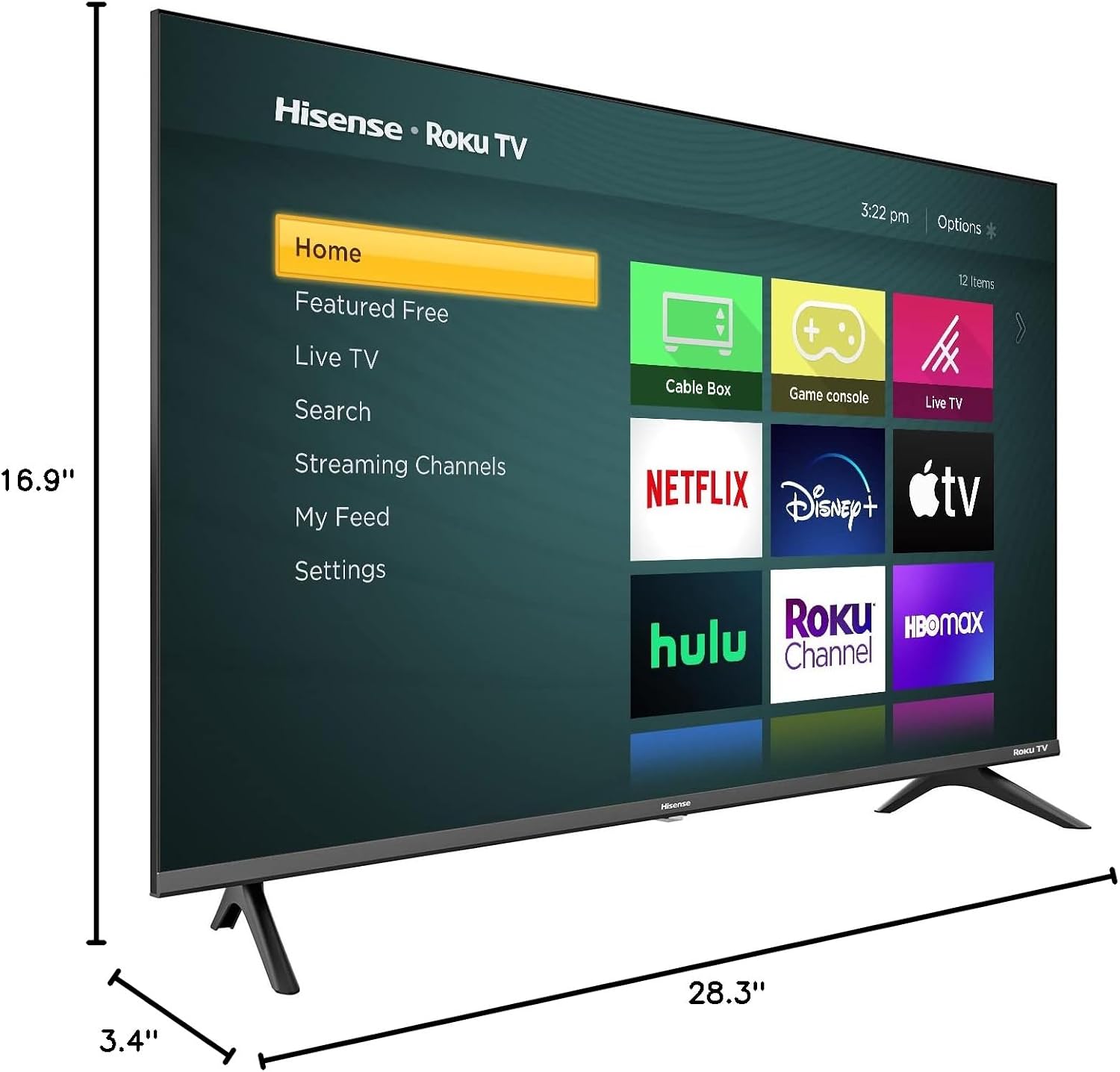 Hisense 32-Inch Class H4 Series LED Roku Smart TV with Google Assistant and Alexa Compatibility (32H4G, 2021 Model)