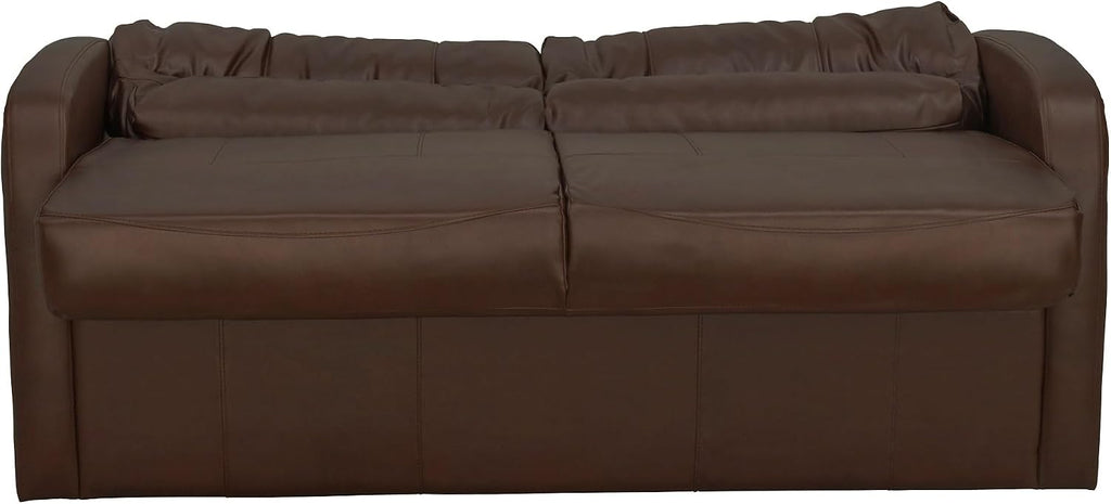 RecPro Charles 65' Jack Knife RV Sleeper Sofa with Arms | RV Furniture | Zero Wall Hugger (Mahogany)