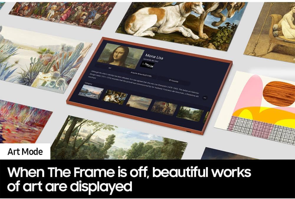 SAMSUNG 32-Inch Class QLED 4K LS03B Series The Frame Quantum HDR Smart TV with Alexa Built-in (QN32LS03BBFXZA, 2022 Model) (Renewed)