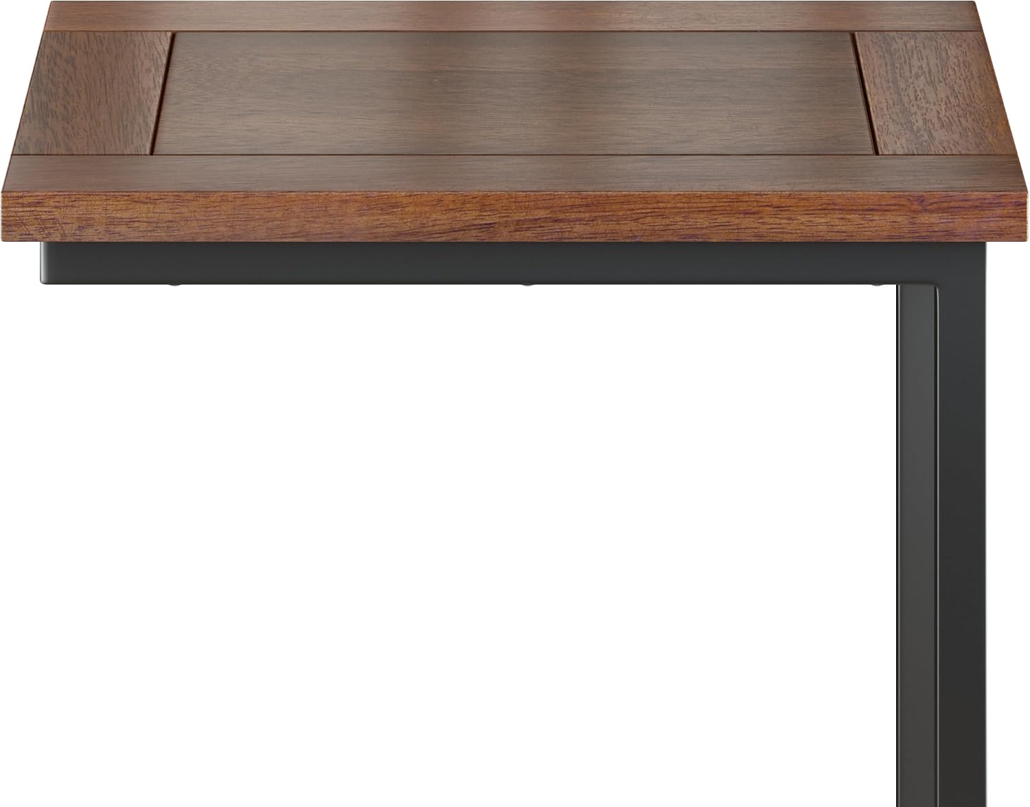 SIMPLIHOME Skyler C-Side Table - 16 inch Wide Solid Mango Wood and Metal Slide-Under Table in Dark Cognac Brown, Industrial Accent Table or End Table for Living Room with Open Frame Design, Assembled