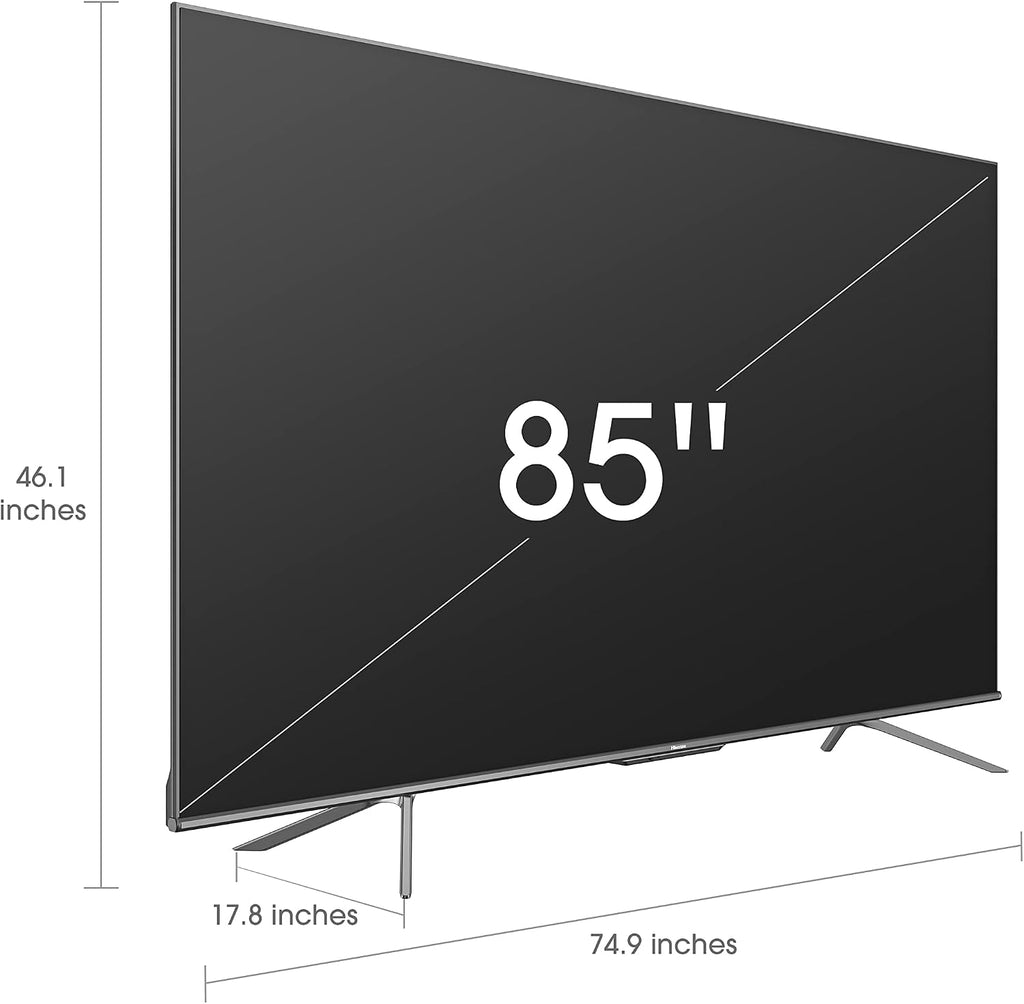 Hisense ULED Premium U7H QLED Series 85-inch Class Quantum Dot Google 4K Smart TV (85U7H, 2022 Model),Black