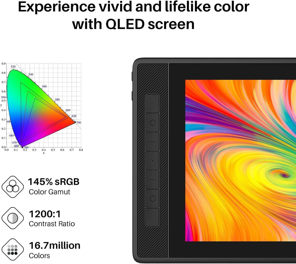 HUION Kamvas Pro 13 2.5K QHD Graphics Drawing Tablet with Screen and Artist Glove