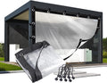 Outdoor Clear Tarp Curtain Anti-Tear Transparent Tarpaulin Waterproof Tarpaulin PVC Side Panels, for Patio Pergola Garden(14' x 20')