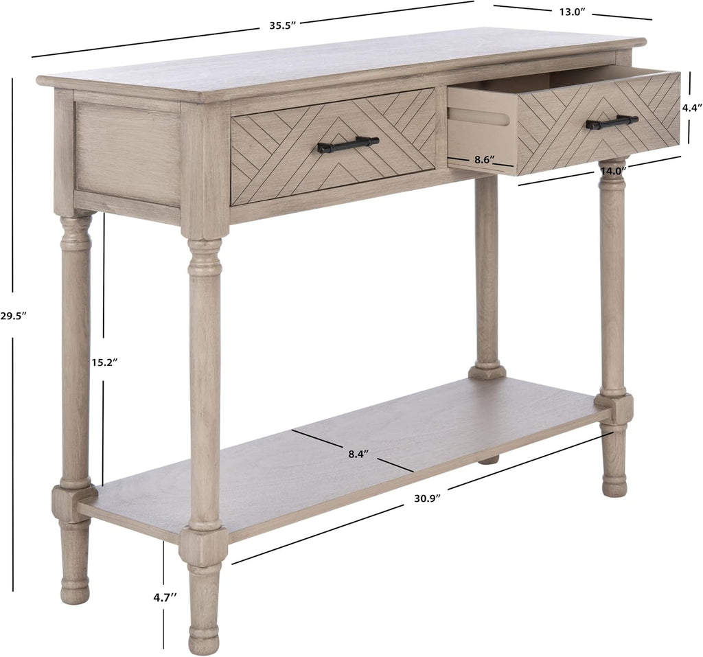 Safavieh Home Collection Peyton Greige 2-Drawer Console Table CNS5704D
