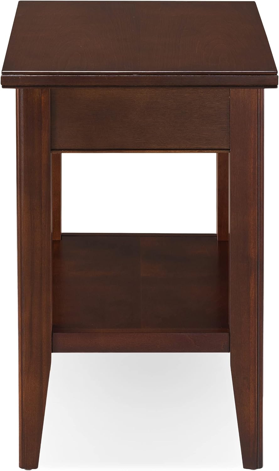 Leick Home Laurent Narrow End Table, with Drawer and Shelf, for Living Rooms and Small Spaces, Chocolate Cherry, 10506