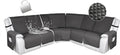 HDCAXKJ 100% Waterproof Reclining Sectional Couch Covers L Shape Recliner Sofa Cover Washable Quilted Soft Pet Dog Corner Recliner Slipcovers with Pockets (5 Seat and 1 Middle Console, Dark Gray)