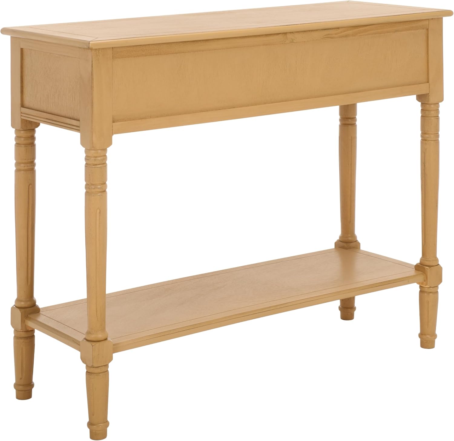 SAFAVIEH Home Collection - Samantha Entryway Console Table, Camel Brown 2-Drawer Storage Sofa Table (AMH5710G)