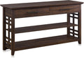BELLEZE 3 Tier Console Table with Two Storage Shelves & Drawers, Wood Accent Sofa Table for Entryway Living Room Hallway - 55 Inch - Norrell (Espresso)