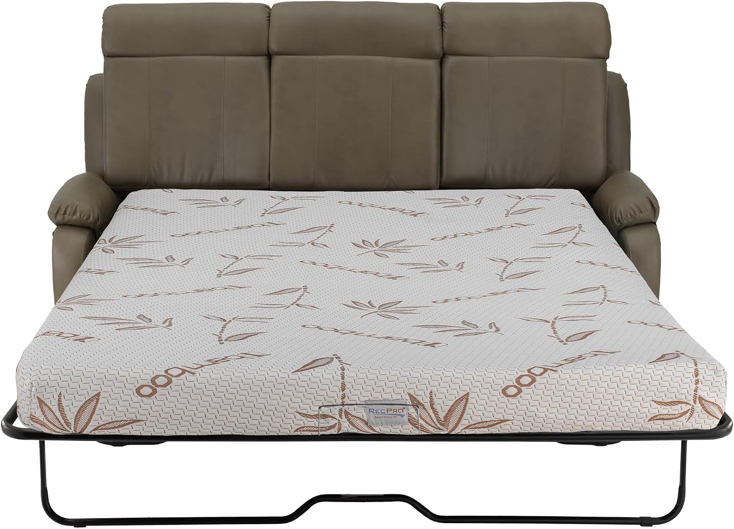 RecPro Charles Collection 80' RV Hide A Bed Loveseat | Memory Foam Mattress | RV Sleeper Sofa | Pull Out Couch | Putty