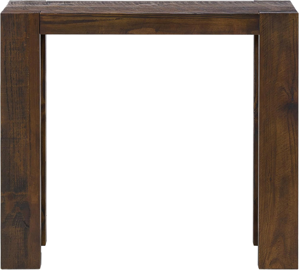 Alaterre Furniture Classic Solid Wood Console Table - 36 Inch Modern Farmhouse Small Entryway Table - Easy Assembly Living Room Furniture for Behind The Couch, Entryway, or Hallway (Brown)