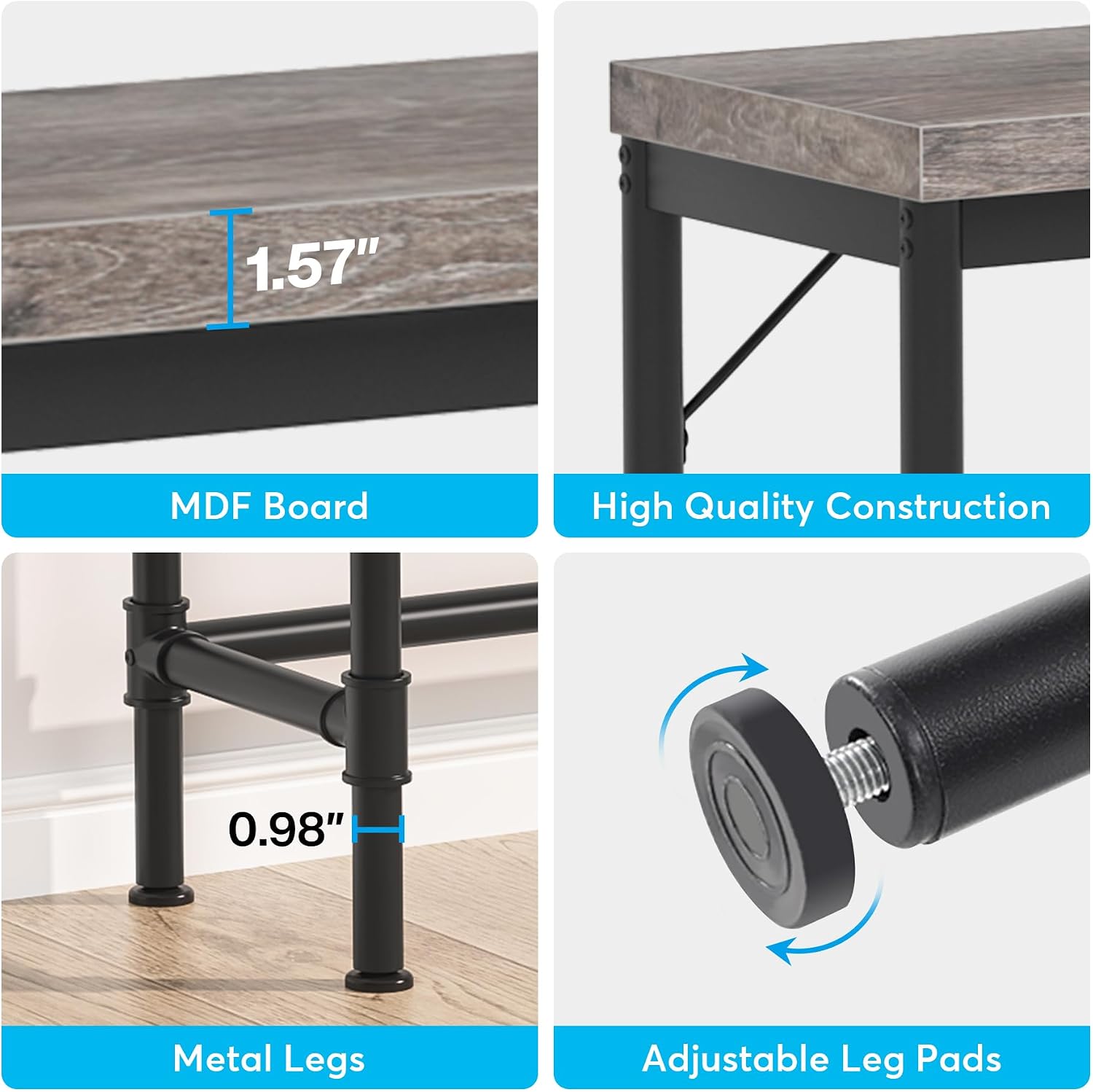 Tribesigns 70.9 Inch Extra Long Console Table for Entryway, Narrow Long Sofa Table Behind Couch, Rustic Grey Hallway Table Industrial Height Bar Table for Living Room