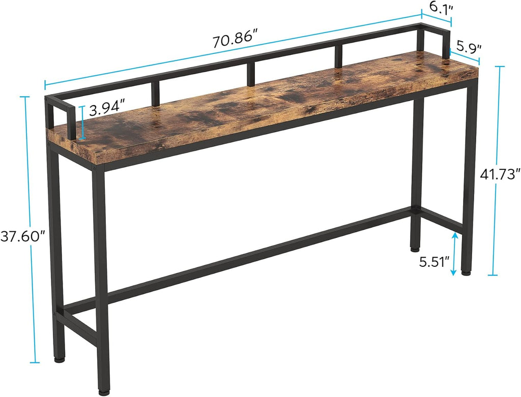 LITTLE TREE Console Table Behind Sofa Couch, 70.9 Inch Long and Narrow Entryway Table