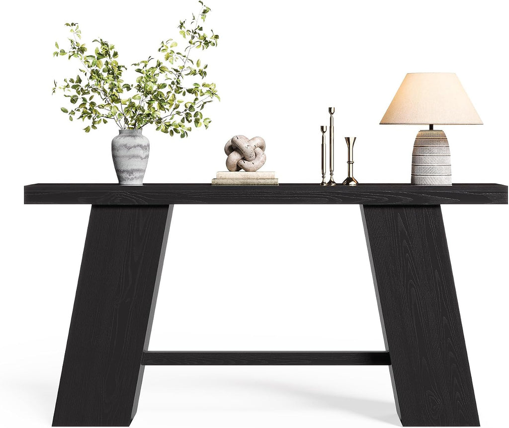 LITTLE TREE 70.8-Inch Long Black Console Table for Entryway, Narrow Modern Sofa Table for Entry, Hallway, Behind Couch, Living Room, Foyer, Entrance, Front Door