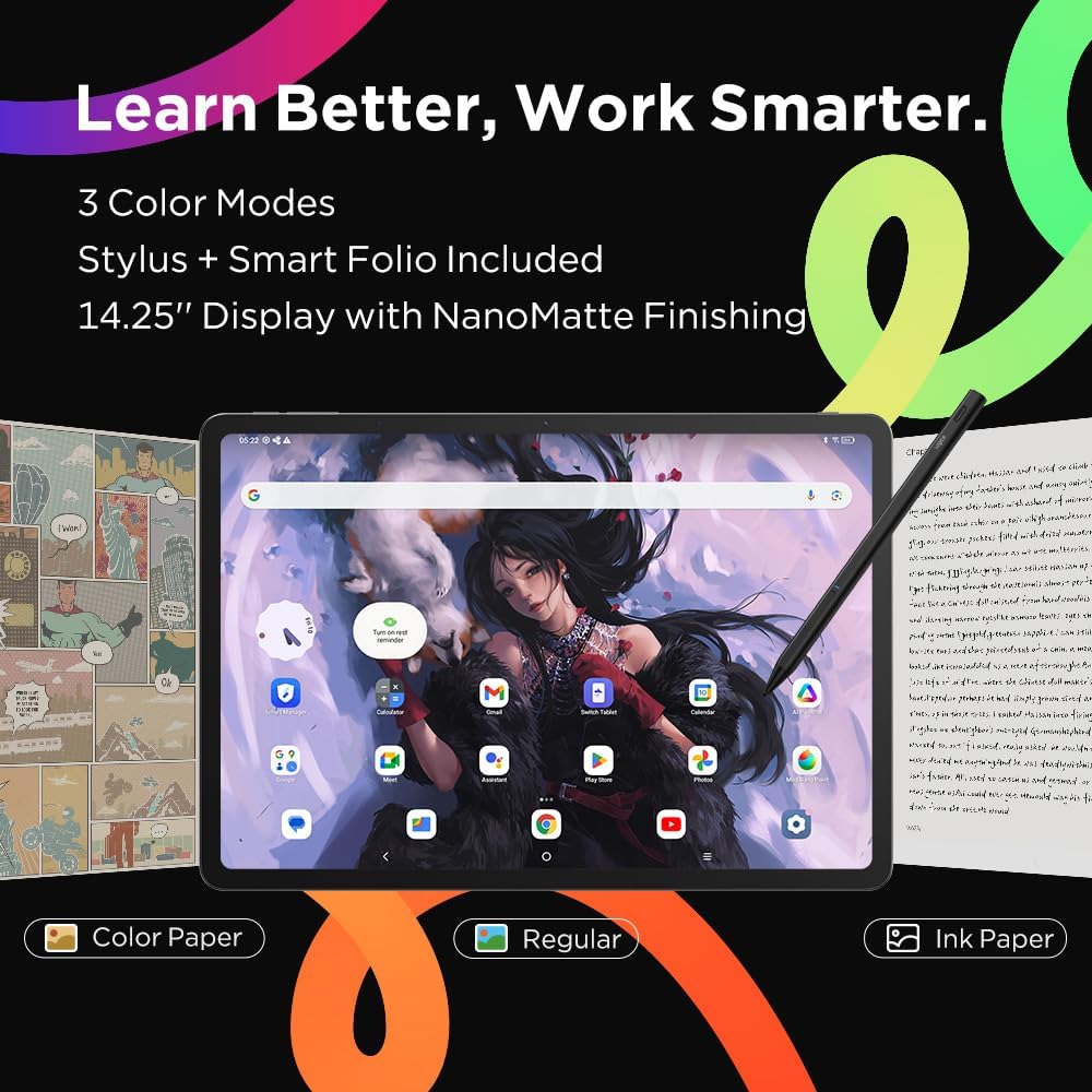UGEE Pad 8GB+256GB Fun Drawing Pad,14.25''Standalone Drawing Tablet with No Computer Needed,2.4K Ultra HD Large Screen with Full-Laminated Screen,Android 14 ipad Drawing Stand for 10000mAh+27W Battery