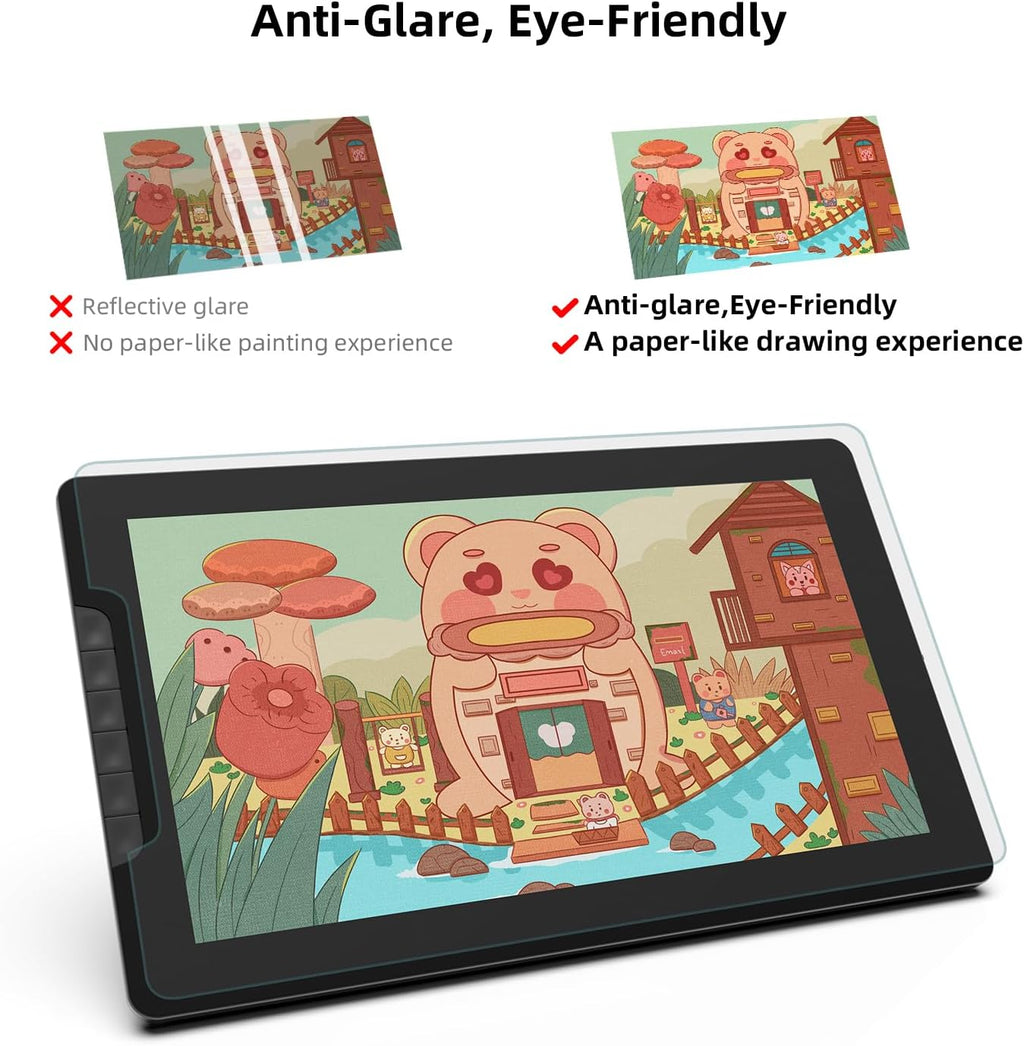 13.3 Inch Drawing Tablet with Screen, Full-Laminated Anti-Glare Graphics Drawing Monitor, 122% sRGB, 8192 Pressure Stylus Pen, Compatible with Windows/Mac Major Design Software