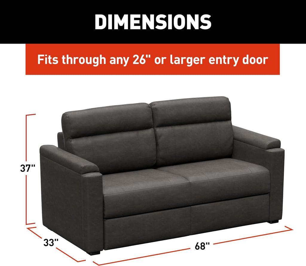 Thomas Payne Signature Heritage Series 68' McCoy RV Clickback Sleeper Sofa with Automatic, Adjustable Fold-Out Legs, Four Reclining Positions, Easy Transition - 2024044227