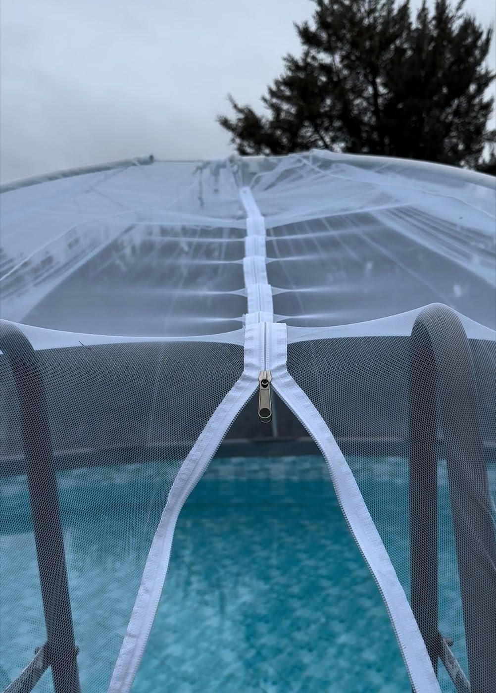 Pool Net Dome for 16' to 18' Round Above Ground Pools | 6 of 7 Parts Included. NOT Included are THE Poles Made of Inexpensive PVC Pipe to BE Purchased BY Customer.