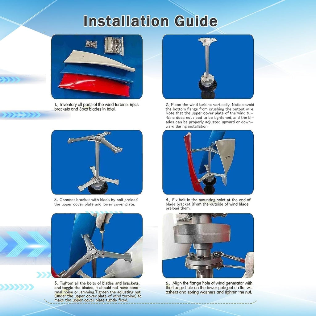 18000W Vertical Wind Turbine Generator Kit for Home, Business & Industrial Energy Supply, Complete with Controller, Efficient Renewable Energy Solution (White, 24V)