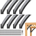 Heavy Duty Integrated Arc 4''x4''(Actual Tube Dia: 3.2''x 3.2'') 45 Degree Angle Support Pergola Brackets Q235-Steel 8Pack