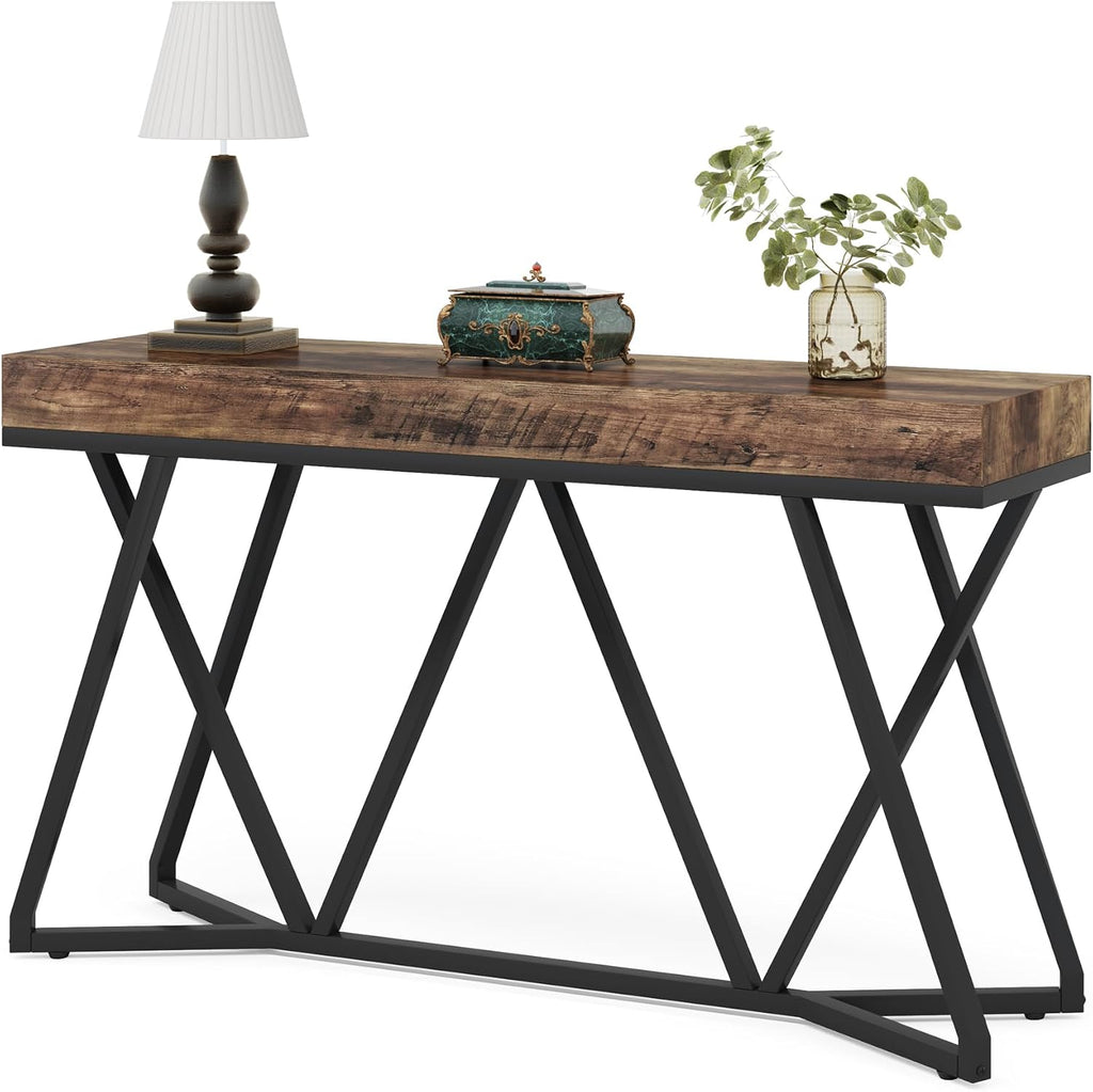 Tribesigns 55-Inch Console Tables for Entryway, Farmhouse Entry Sofa Table Behind Couch for Foyer, Hallway