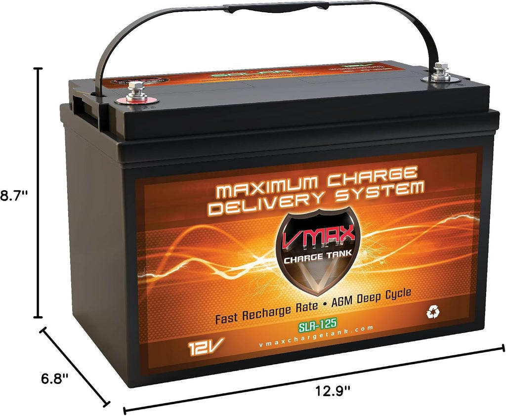 SLR125 Replacement Battery for Nature's Generator Elite Power Pod Upgrade from 100Ah to 125Ah. POWER POD BATTERY UPGRADE: VMAX SLR125 12V 125AH AGM Sealed Deep Cycle 12 Volt battery.