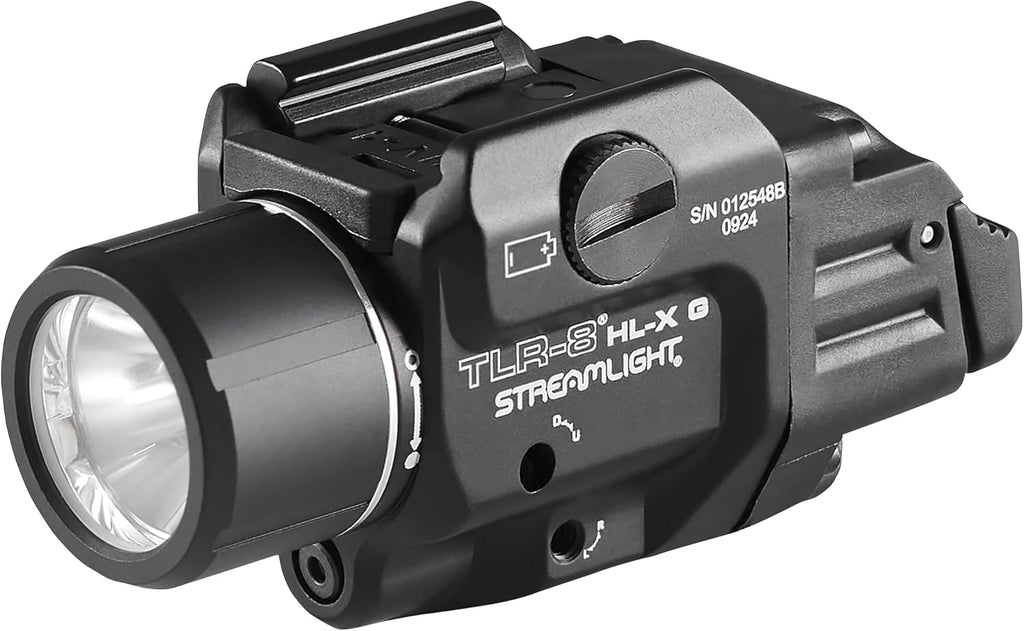 Streamlight 69475 TLR-8 HL-X G USB 1000-Lumen Weapon Rail-Mounted Rechargeable Tactical Flashlight with Integrated Green Aiming Laser, Includes Key Kit, Tool, and Rechargeable Battery, Black